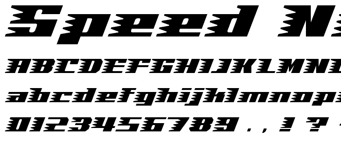 Speed Normal font